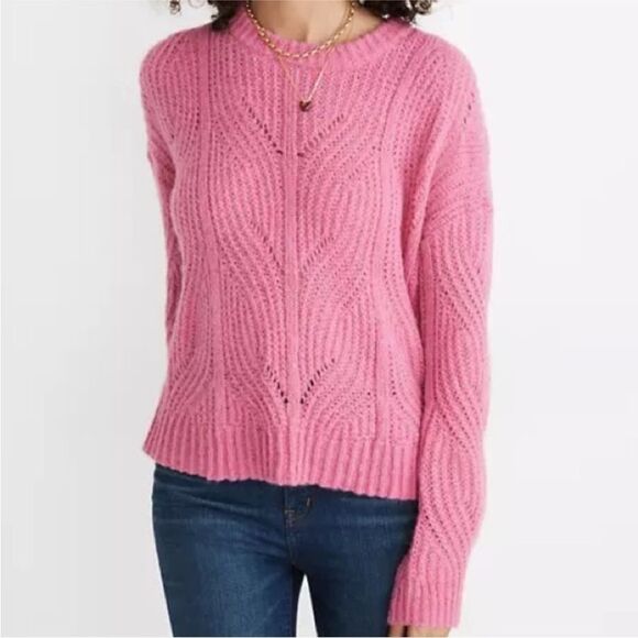Madewell Sweaters - Madewell Pink Charley Pullover Crewneck Sweater Small